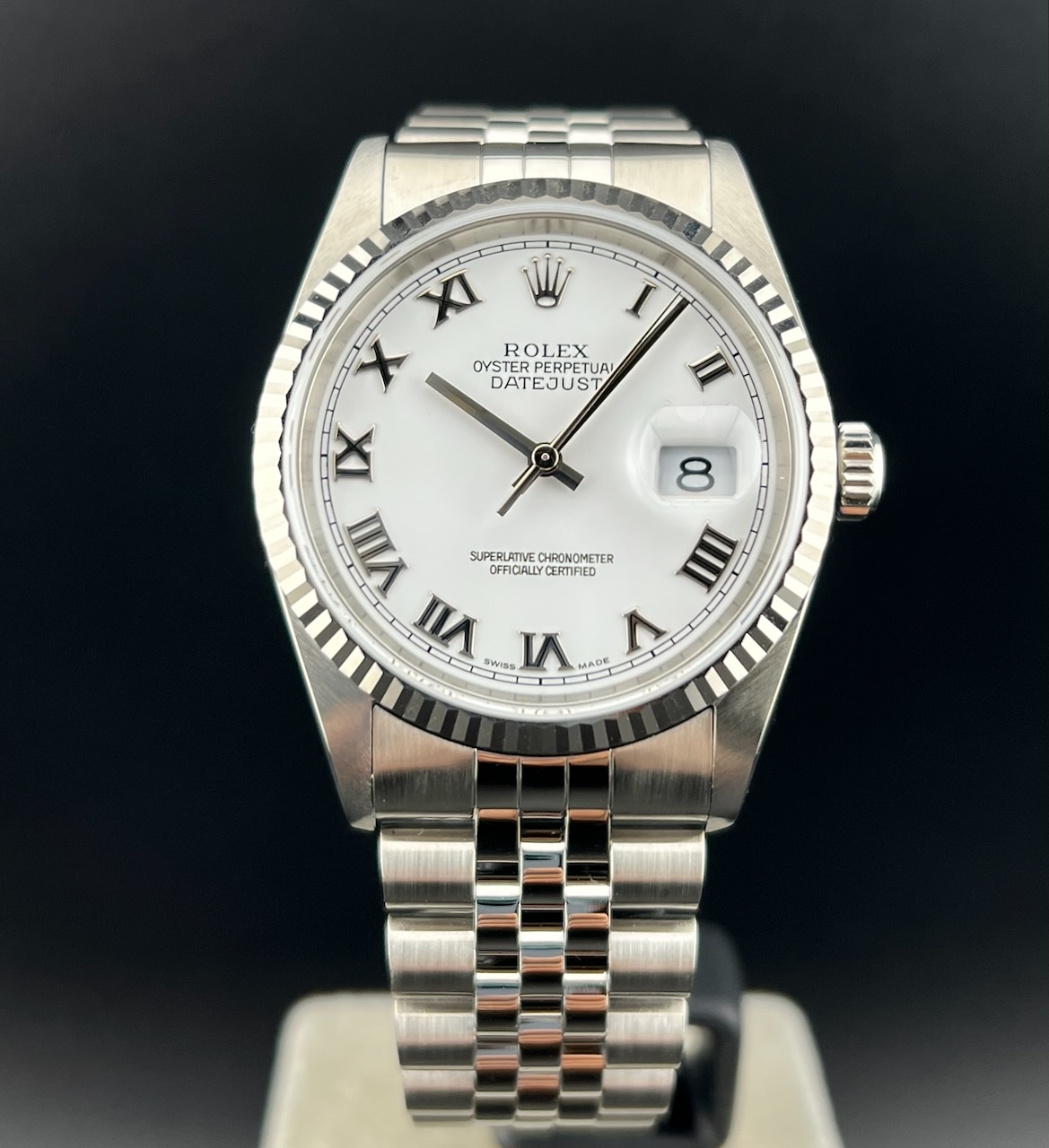 Rolex Datejust 36mm Bianco Romani Jubilee
