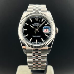 1 – 1 Rolex Datejust 36mm Nero Indici Roulette Jubilee