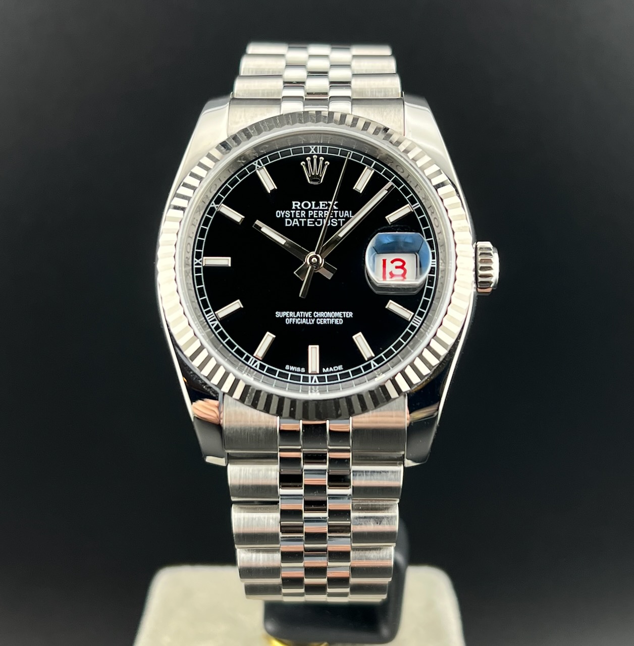 Rolex Datejust 36mm Nero Indici Roulette Jubilee